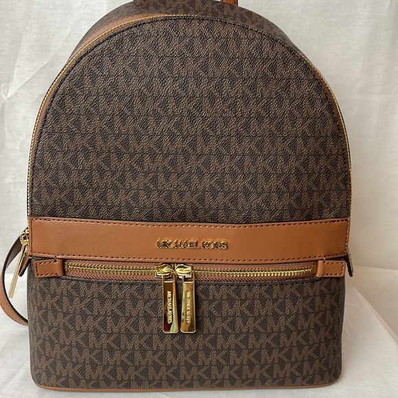Brand New Michael Kors Kenly Brown Backpack - Picture 5 of 6